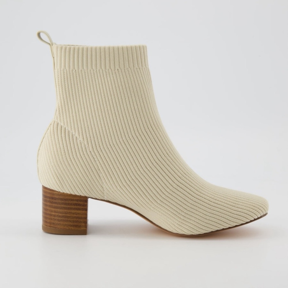 Joie x Revolve Neely Sock Boot Stacked Heel Luxury Ankle Boot